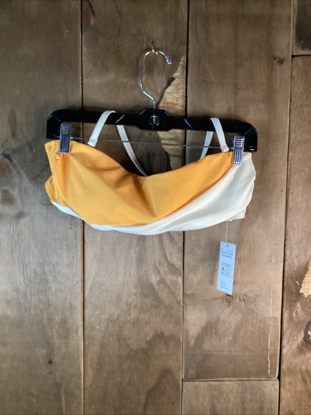 Cupshe Bikini Top Ivory/orange Size Large
